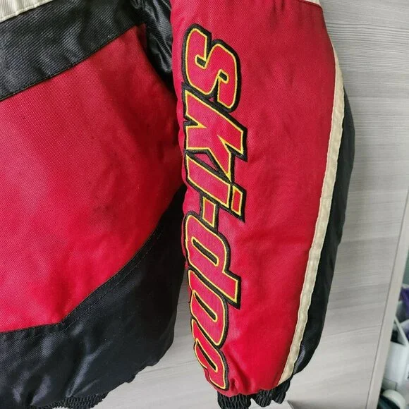 Vintage 90s Y2K Ski-doo Jacket Snowmobile Bombardier Bomber Racing Coat Size M